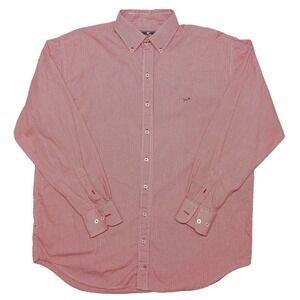 SOUTHERN POINT CO. Long Sleeve Button Shirt Hadley Red Checks Large L